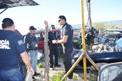 Realizan operativo de revisión en yonkes y negocios de chatarra de Zaragoza