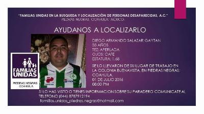 Avanzan investigaciones para localizar al mesero desparecido en Piedras Negras
