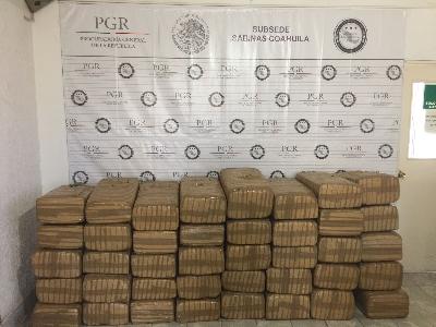 Asegura PGR de Coahuila 400 kilos de marihuana en Múzquiz