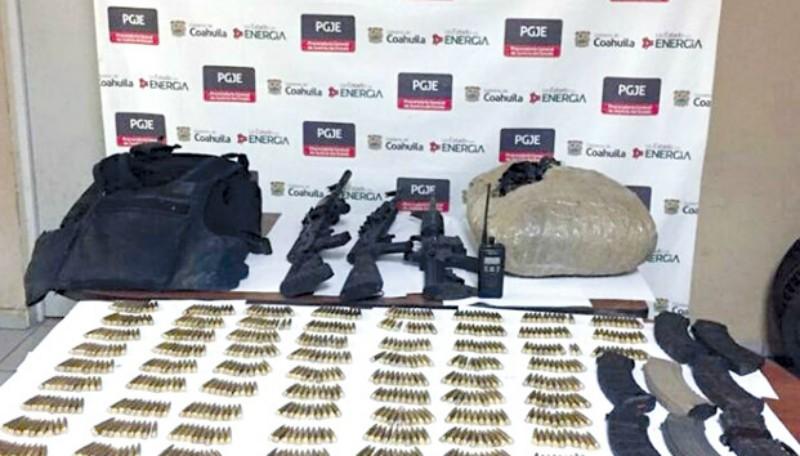 Confirma PGJE decomiso de droga y armas de uso exclusivo del Ejército en Piedras Negras