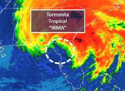 Se degrada Irma a tormenta tropical