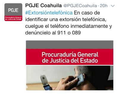 No se denuncian en Piedras Negras las llamadas de extorsión