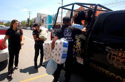 Entrega Fuerza Coahuila ayuda humanitaria para damnificados por el terremoto