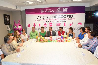 Instalan DIF Coahuila y Piedras Negras centros de acopio para damnificados por sismo