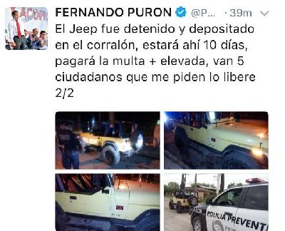 Aseguran jeep cuyo conductor de 17 años destruía una plaza pública en Piedras Negras. (vea video )