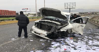 Protagoniza fuerte accidente ex asistente de Rubén Moreira en la carretera Saltillo-Monterrey