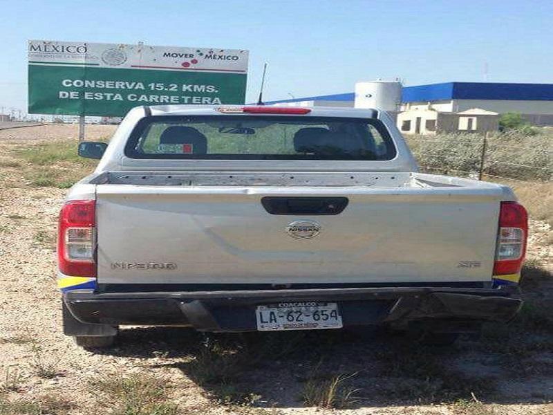 Localizan camioneta de secuestrado en Nuevo León que fue abandonado en Nava
