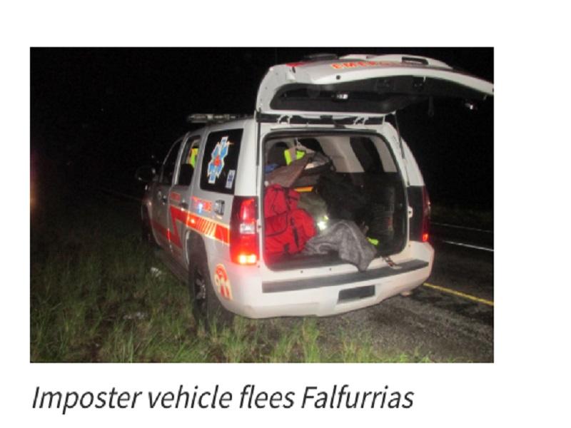 Intercepta Patrulla Fronteriza ambulancia falsa con indocumentados en Falfurrias
