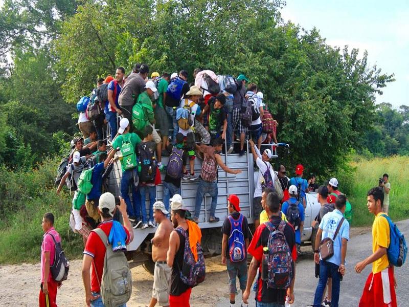 Caravana migrante exige transporte a Pe a Nieto La Rancherita