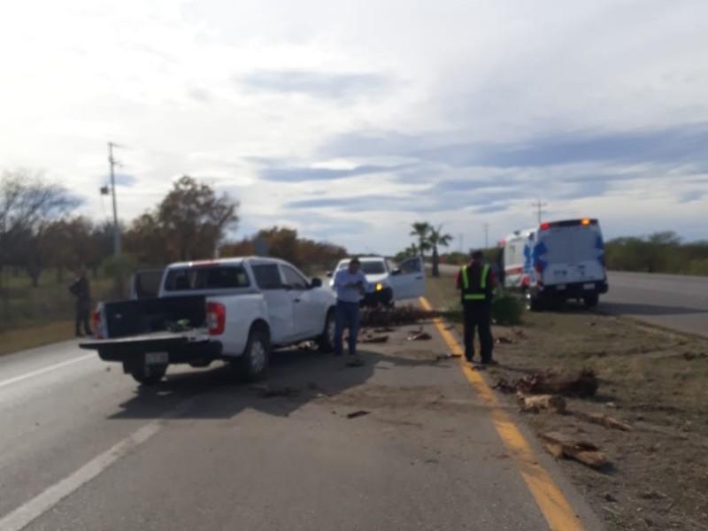 Conductor resultó lesionado tras chocar contra una palmera en el tramo Morelos-Nava