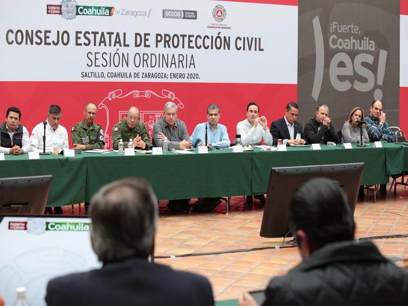 Revisa Coahuila avances y estrategias en materia de protección civil