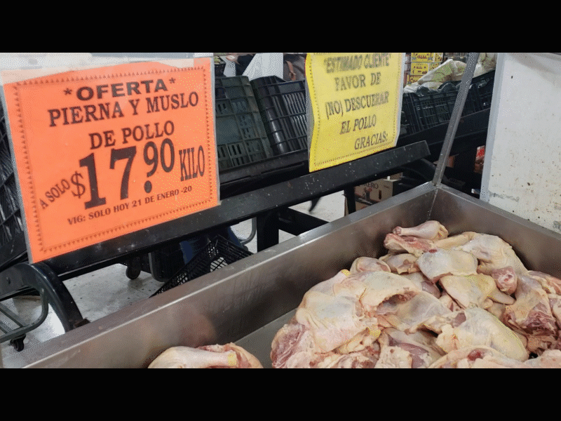 Bajó 10% el precio del pollo en Piedras Negras, se vende a 17.90 el kilo 