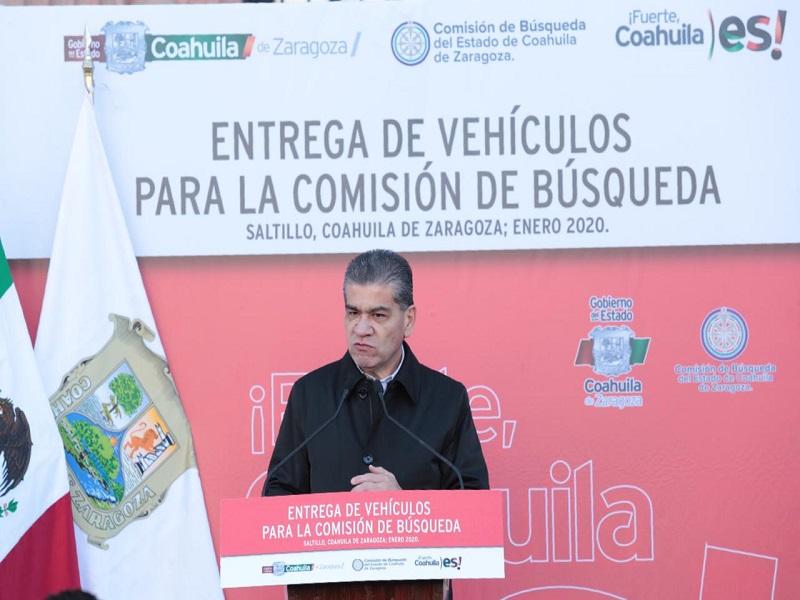 Entregó MARS 16 vehículos a la Comisión de Búsqueda del Estado de Coahuila