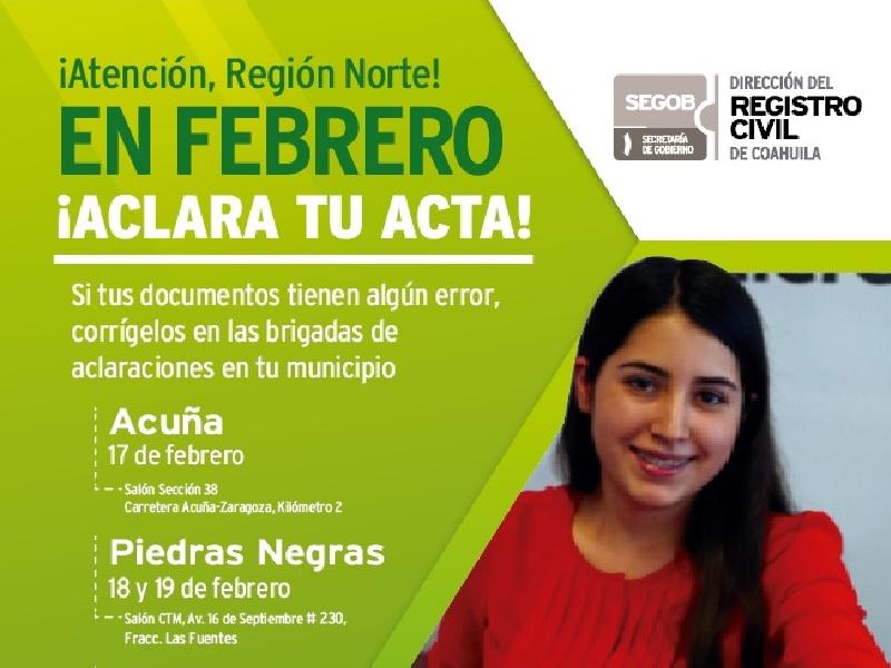  Contin&uacute;a el mes de aclaraci&oacute;n de actas, ahora en la regi&oacute;n norte