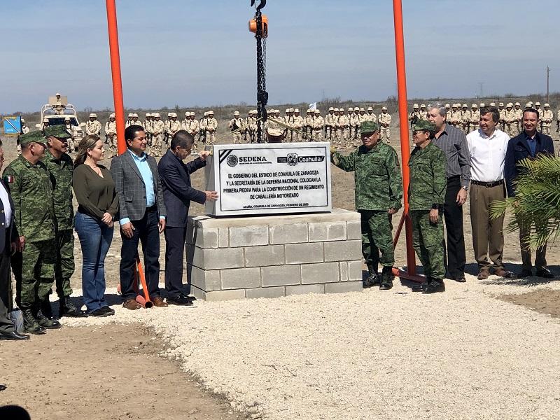 En Coahuila no hay cabida para los criminales: MARS en inicio de construcci&oacute;n de mega cuartel militar en Acu&ntilde;a