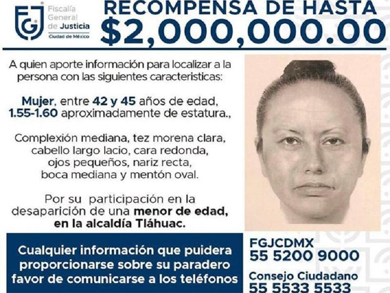 Difunden retrato hablado de mujer que se llevó a Fátima; era la que vendía las papitas, dicen (VIDEO)