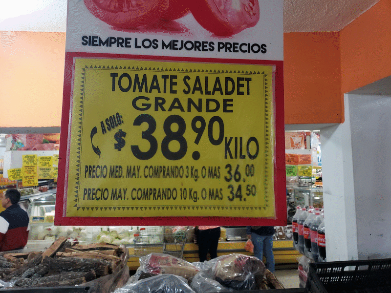 El tomate, más caro que el aguacate en Piedras Negras; cuesta casi 40 pesos el kilo