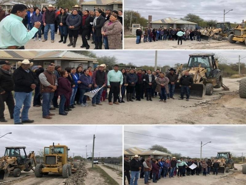 Alcalde de Jiménez inicia obra de rehabilitación en una vialidad de San Carlos