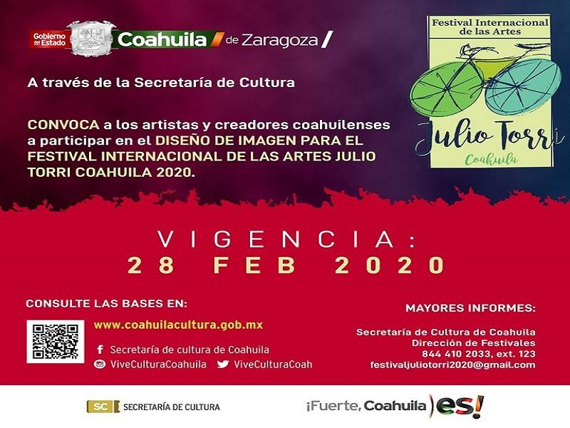 Convoca Coahuila a participar en el Festival Internacional de las Artes Julio Torri 2020