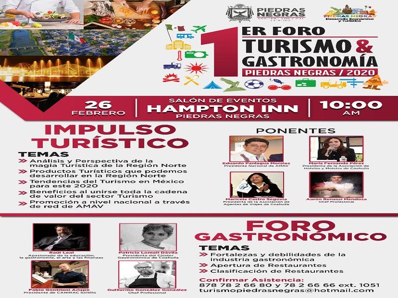 Será el miércoles el Primer Foro de Turismo y Gastronomía en Piedras Negras (video)