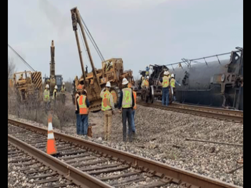 Se descarrilaron 14 vagones del tren en Spofford, acababa de salir de Eagle Pass
