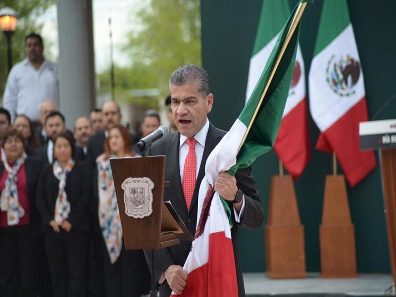 Conmemora Coahuila el 199 aniversario de la bandera nacional en San Buenaventura