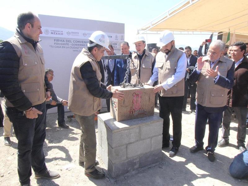 Apuesta Coahuila por la vivienda vertical: MARS al colocar la primera piedra de Tu Casa en la Ciudad