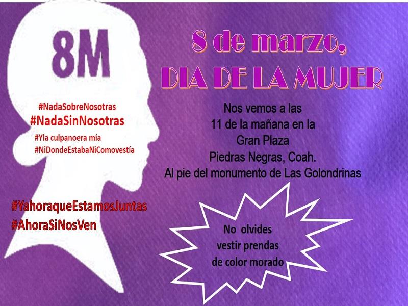 Invitan a conmemorar el D&iacute;a Internacional de la Mujer este domingo 