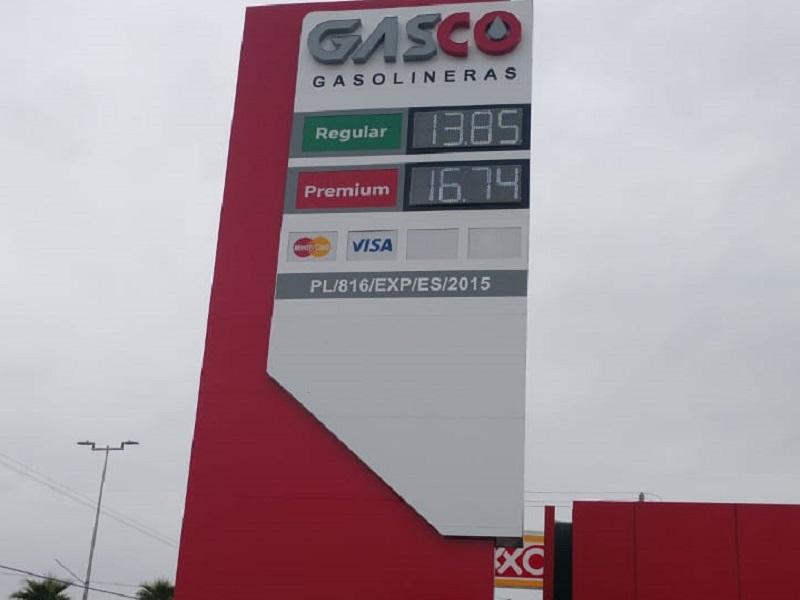 Baja 50 centavos el precio de la gasolina Magna en Piedras Negras, cuesta 13.85 el litro