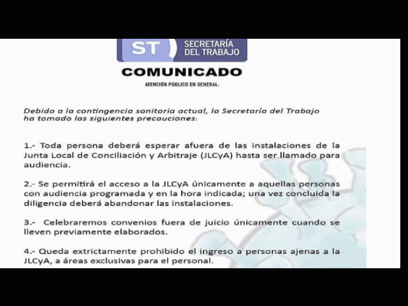 Restringen acceso al edificio de la JLCA como medida preventiva por coronavirus 