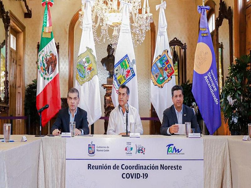 Coahuila, Nuevo León y Tamaulipas coordinarán acciones para enfrentar coronavirus