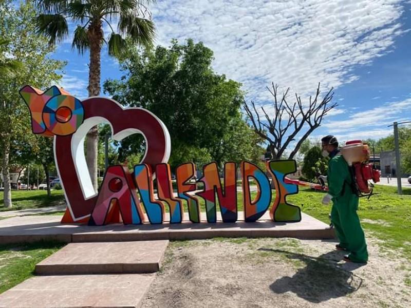 Inician labores de sanitizaci&oacute;n en Allende por emergencia del coronavirus