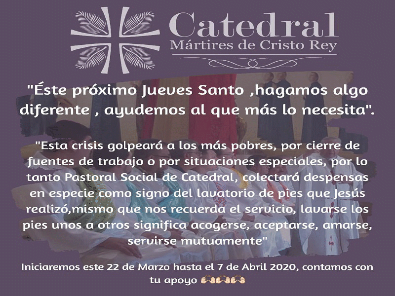 Ayudar con despensas a los m&aacute;s necesitados, pide Catedral de Piedras Negras