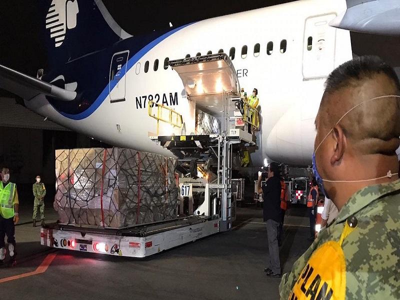 Llegan a M&eacute;xico 10.1 toneladas de insumos m&eacute;dicos chinos para enfrentar COVID-19