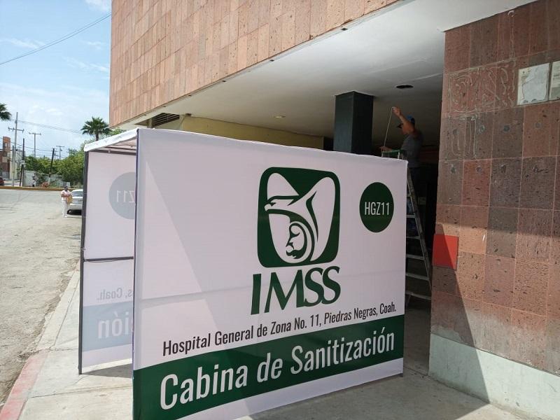 Tendr&aacute;n dos cabinas de sanitizaci&oacute;n en el HGZ 11 del IMSS en Piedras Negras