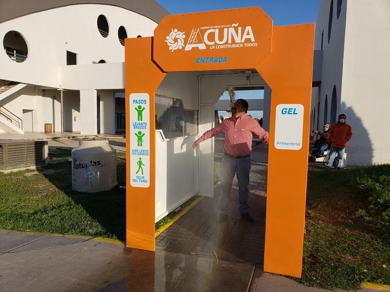 Han sido instalados 4 t&uacute;neles sanitizadores en Acu&ntilde;a