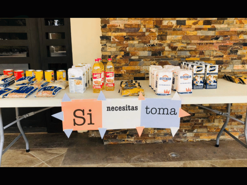 Instalan mesas para donar productos b&aacute;sicos en la parroquia de San Juan de los Lagos