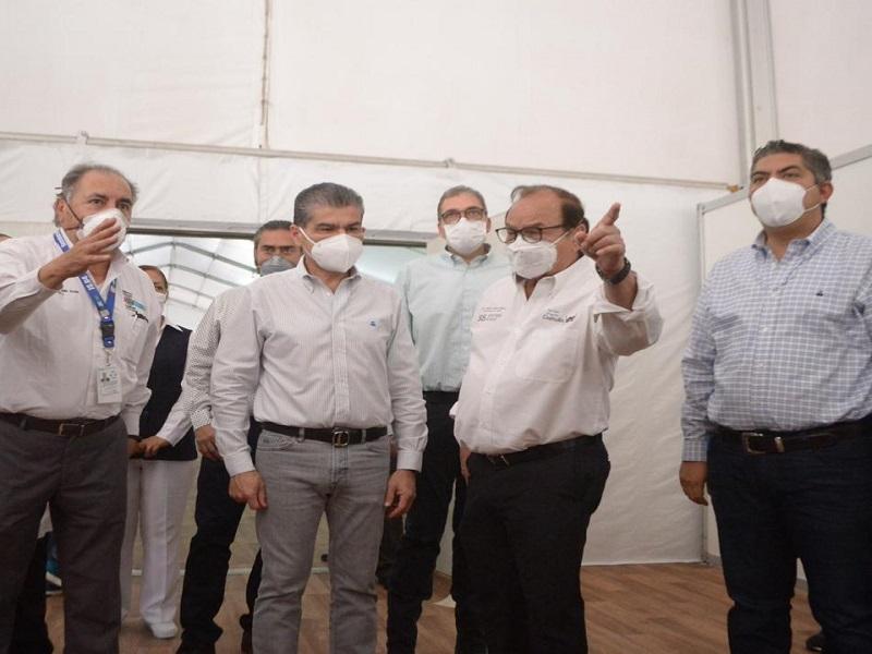 Supervisa MARS avance del hospital m&oacute;vil en Monclova; confirma reconversi&oacute;n total de la cl&iacute;nica 7 del IMSS 