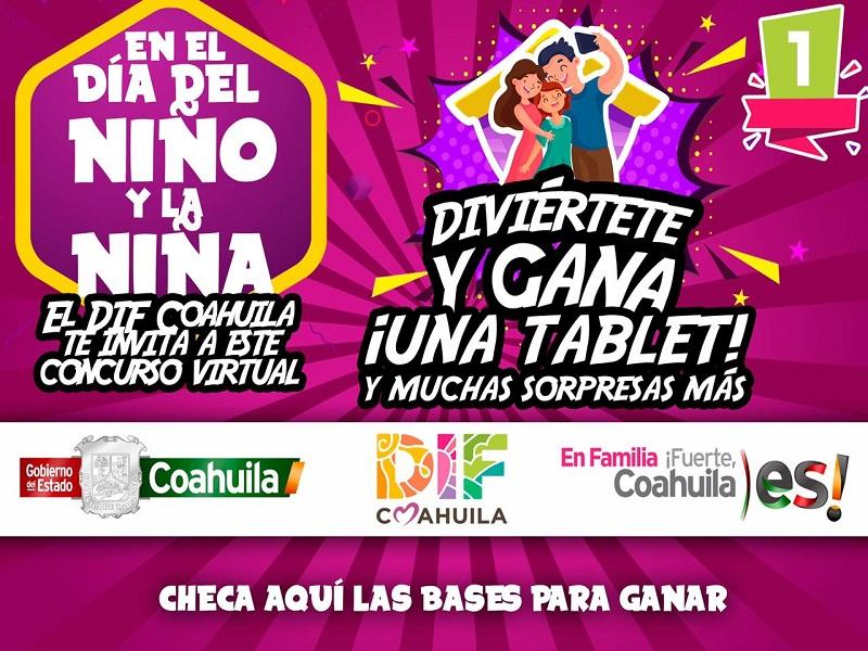 Convoca Coahuila a concurso virtual para celebrar el Día del Niño