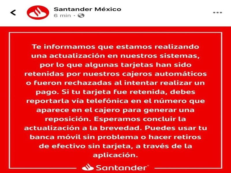 No use los cajeros de Santander, se est&aacute;n comiendo las tarjetas