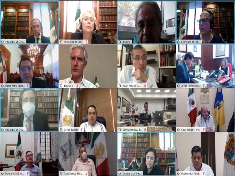 Presentan a gobernadores el plan de regreso a la nueva normalidad en M&eacute;xico