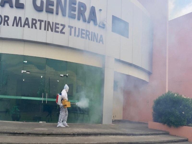 Siguen labores de sanitización en unidades médicas de Coahuila