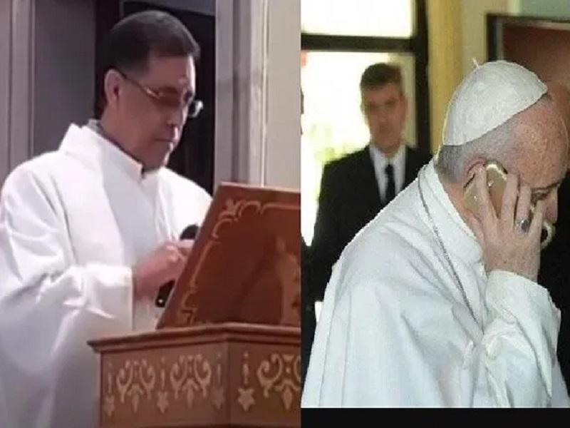 Interrumpe Papa Francisco a sacerdote de México en plena misa (video)