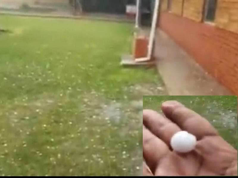 Sorprende ca&iacute;da de granizo en Piedras Negras 