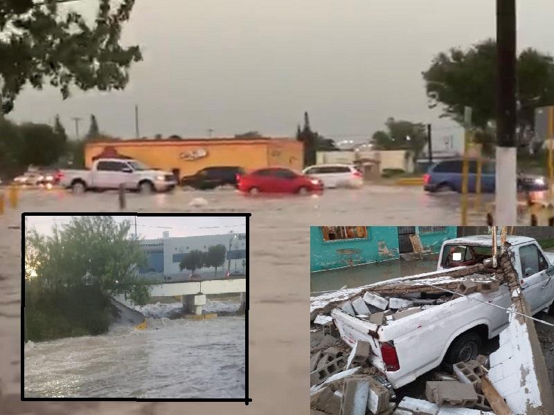 Azota fuerte tormenta con granizo a Piedras Negras, deja más de 3 pulgadas de agua y daños materiales (VIDEO)