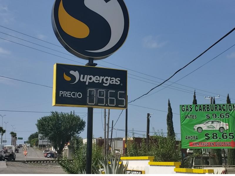 Aumentó casi un peso el precio del gas L.P. en Piedras Negras, cuesta $9.65 (video)