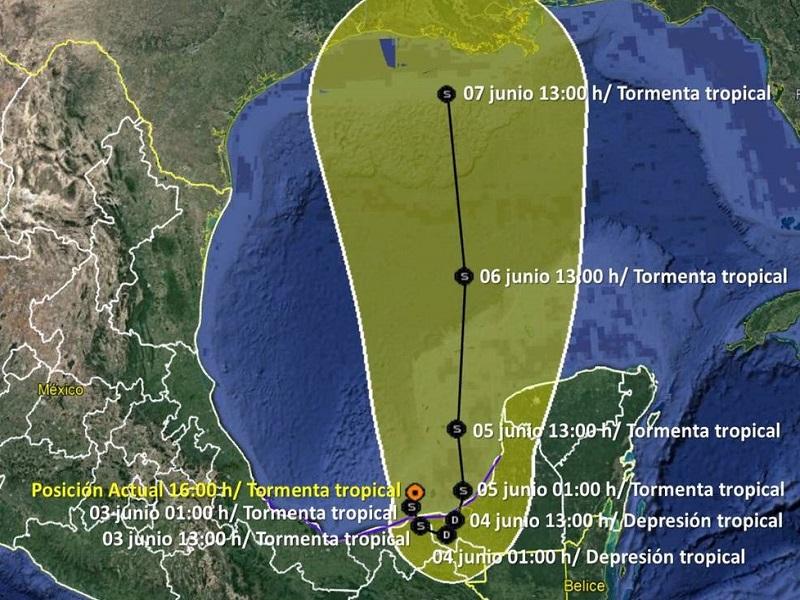 Tormenta Cristóbal toca tierra en Campeche, prevén inundaciones