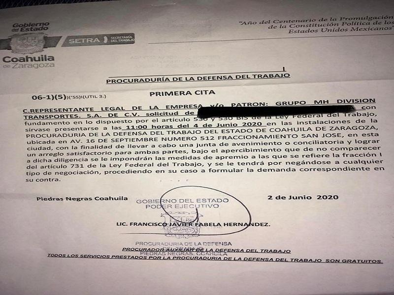 Extrabajadores demandan a MH Divisi&oacute;n Transportes por falta de pago de utilidades