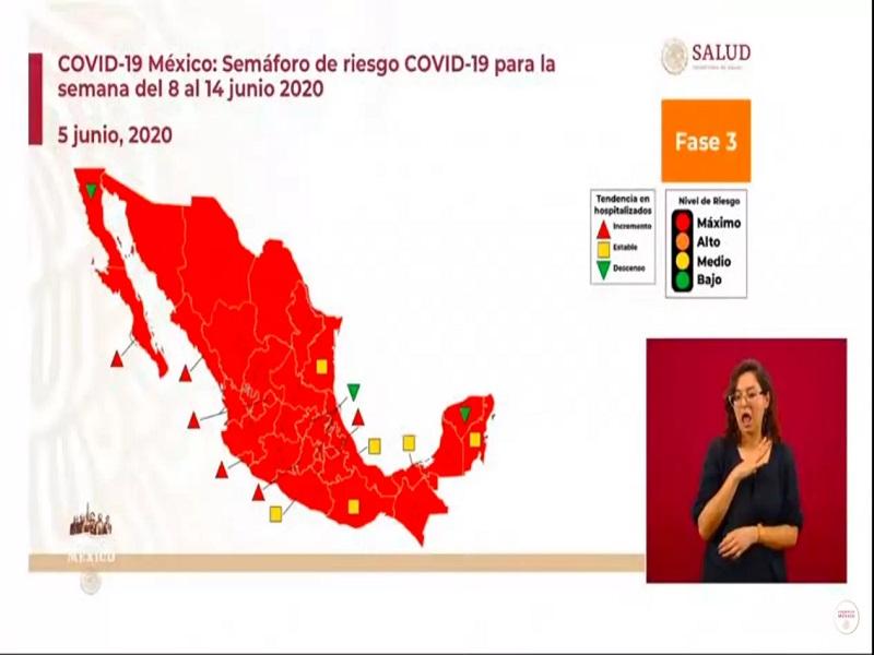 Todo M&eacute;xico, incluido Zacatecas, en alerta m&aacute;xima por COVID-19, confirma Salud