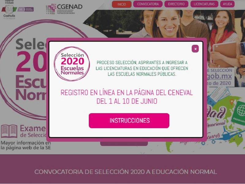 Cierra este miércoles el registro ante el CENEVAL para ingresar a Escuelas Normales de Coahuila